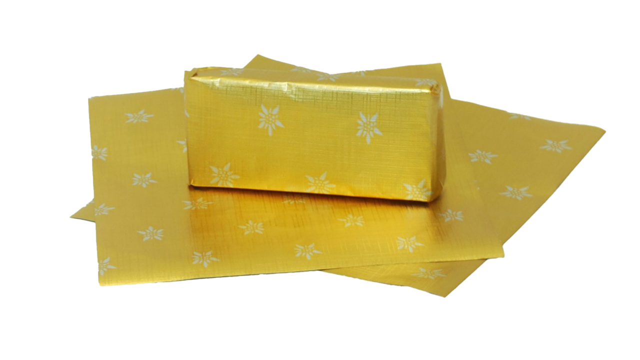 171319 Butterpapier gold Edelweiss
