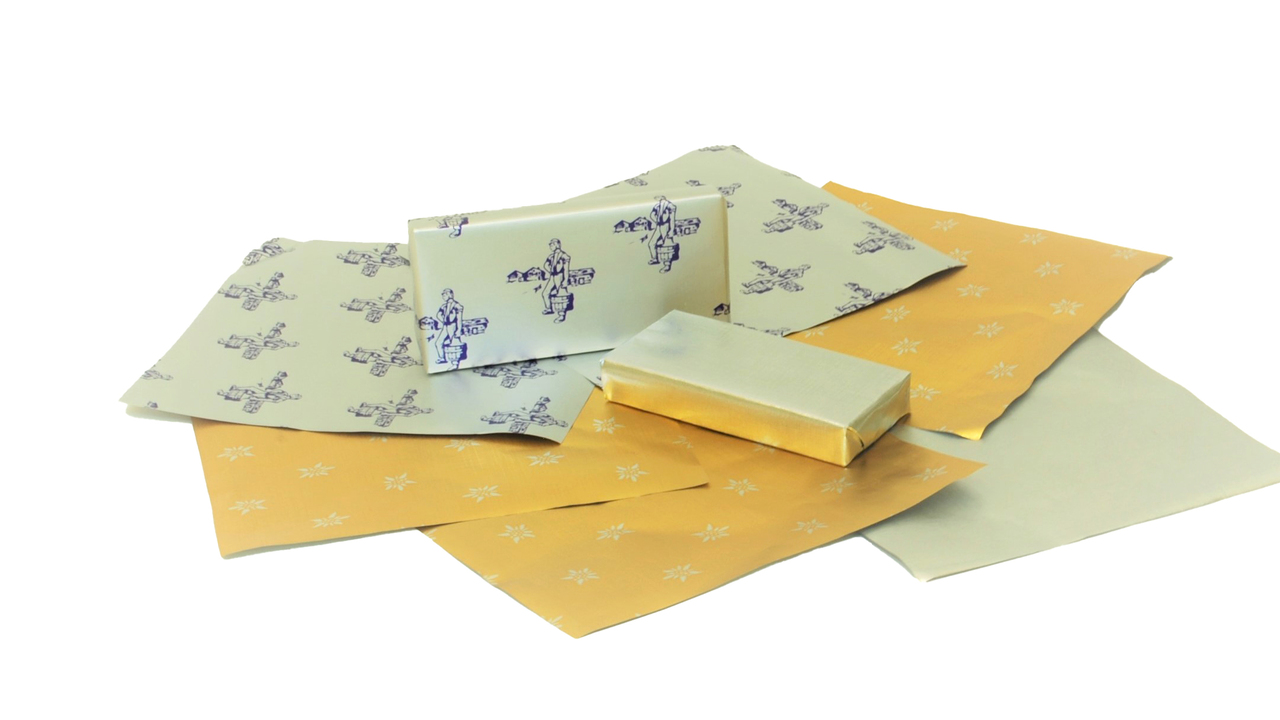 171319 Butterpapier gold Edelweiss