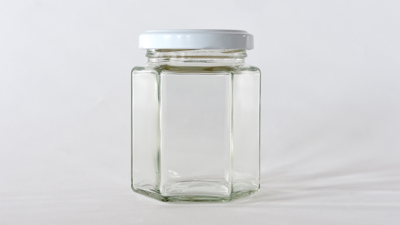 189212 Glas 6-eckig 196 ml, Ø 58 mm