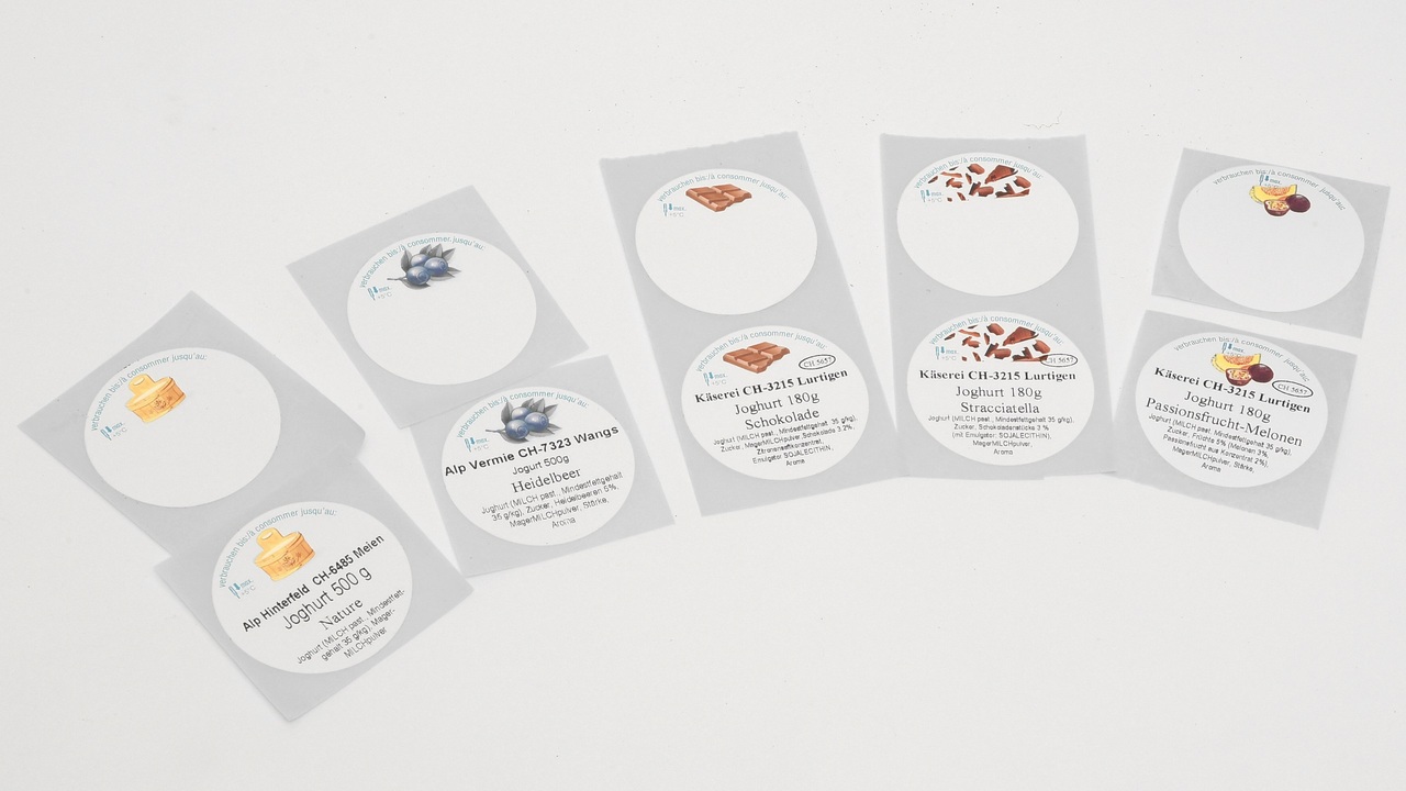 196502 Jogurt Selbstklebe-Etiketten weiss Ø 48 mm 1'000 Stk.