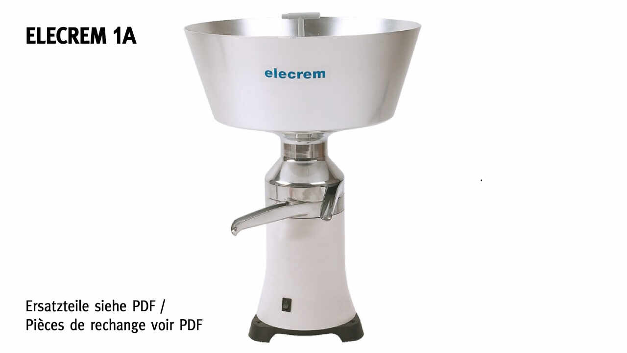 141000 Milch-Zentrifuge Elecrem 1A, Ersatzteile 