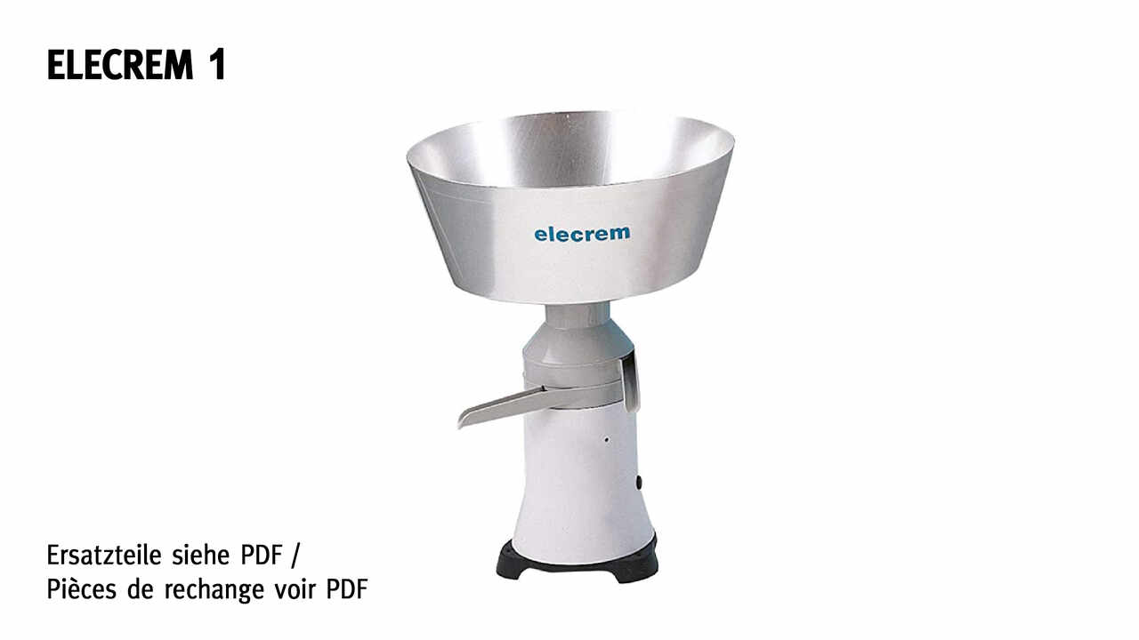 141001 Milch-Zentrifuge Elecrem 1, Ersatzteile 
