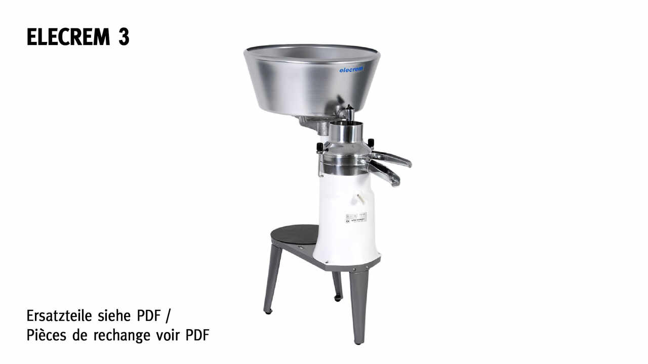 141003 Milch-Zentrifuge Elecrem 3, Ersatzteile 