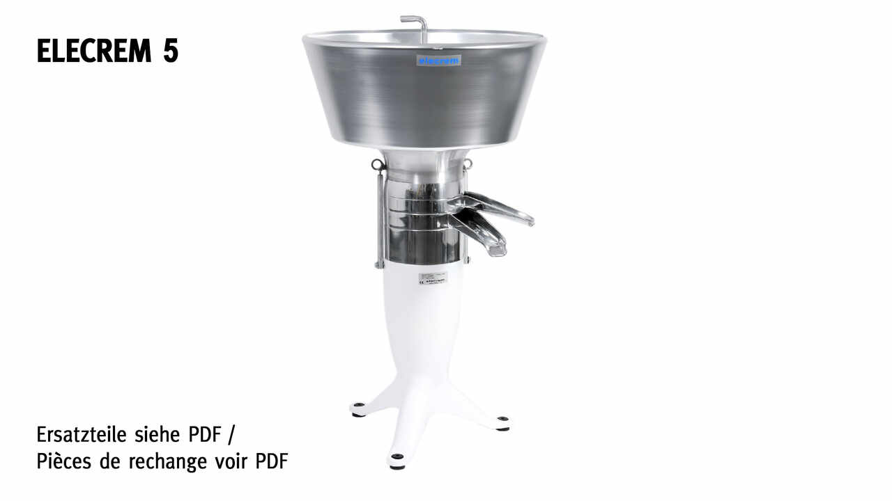 141005 Milch-Zentrifuge Elecrem 5, Ersatzteile 