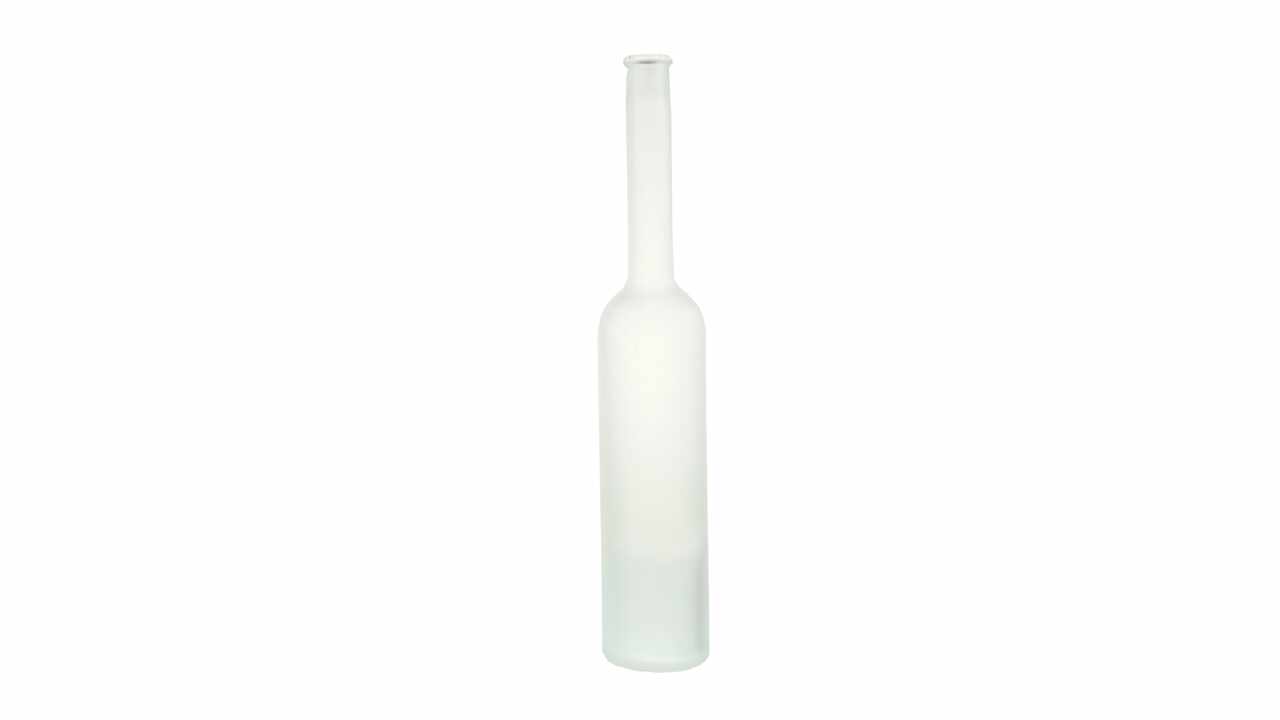 811015 Platinflasche weiss matt, Cordonmündung, 500 ml