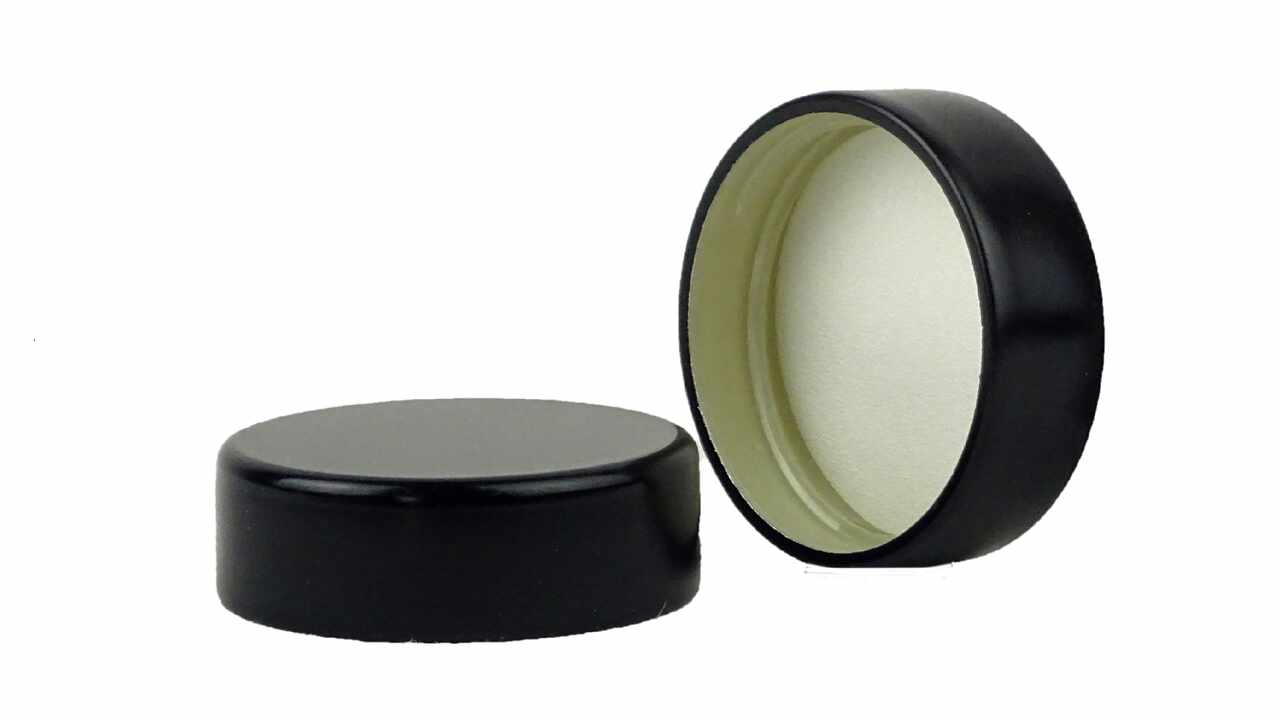 819040 Alu-Schraubdeckel GCMI schwarz, Ø 22 mm