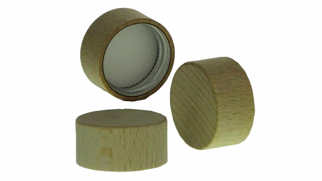 819050 Schraubdeckel Holz, Ø 28 mm