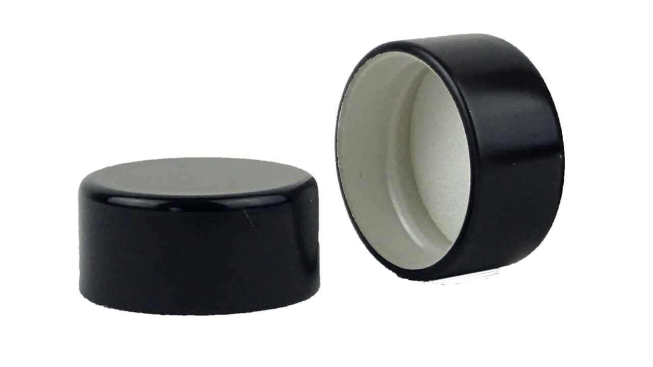 819042 Alu -Schraubdeckel GCMI schwarz, Ø 24 mm