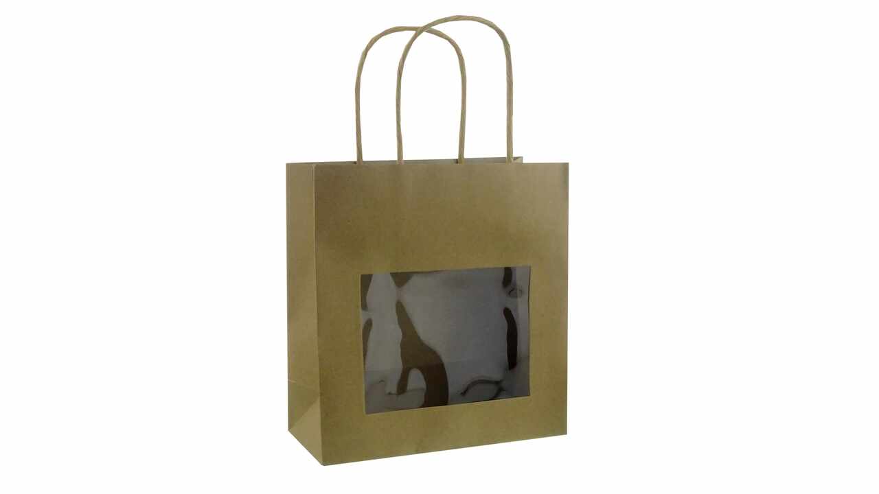 186512 Geschenk-Tragetasche Natur, mini