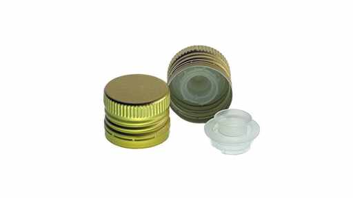819012 Alu-Schraubdeckel mit Ausgiesser, gold, Ø 31.5 mm