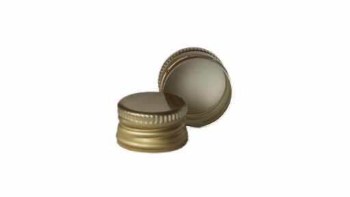 819011 Alu-Schraubdeckel Gold PP, Ø 18 mm