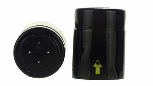 819120 Schrumpfkapseln schwarz, Ø 33 mm, vertikal