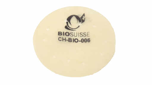 299254 Kaseinmarken opak Ø 55 mm, Knospe Bio Suisse, CH-Bio-006